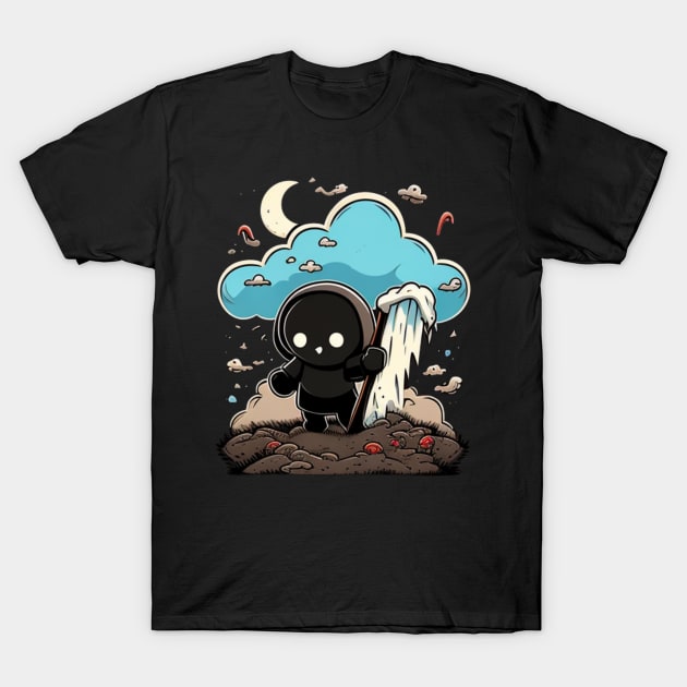 Cartoon style death T-Shirt by Crazy skull